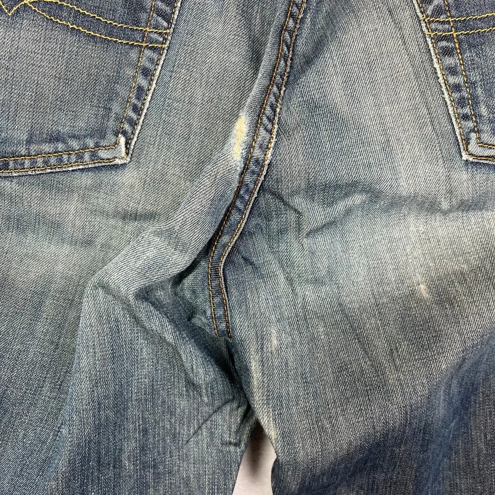 Vintage Lucky Brand Bootleg Jeans Men's Blue Wash Denim USA Made - 32X30.5‎